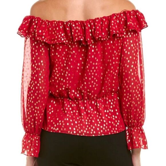 VINCE CAMUTO FOIL DOT TOP. Size: M - Picture 2 of 2